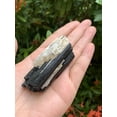 thumbnail image 3 of GAF TREASURES Large Raw Black Tourmaline with Quartz, Natural Black Tourmaline with Quartz Stone, Rough Black Tourmaline Quartz (Black Tourmaline with Quartz, 1 Piece), 3 of 8