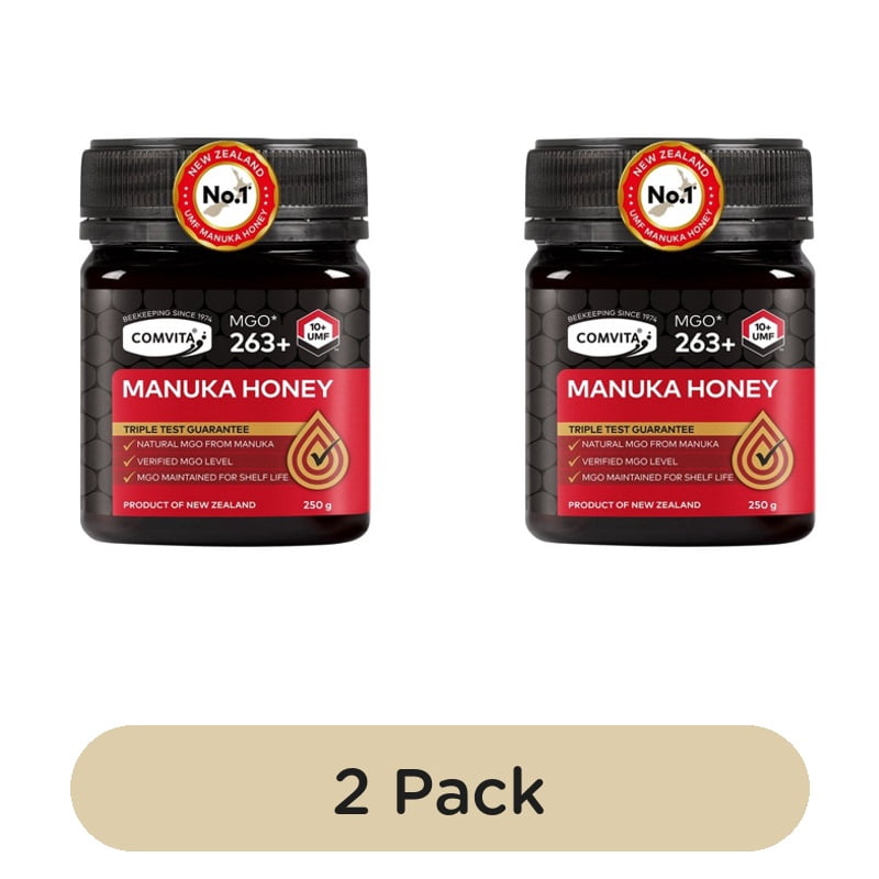Comvita Manuka Honey MGO 263+ (UMF 10+) 250g, British Import (Pack of 2)