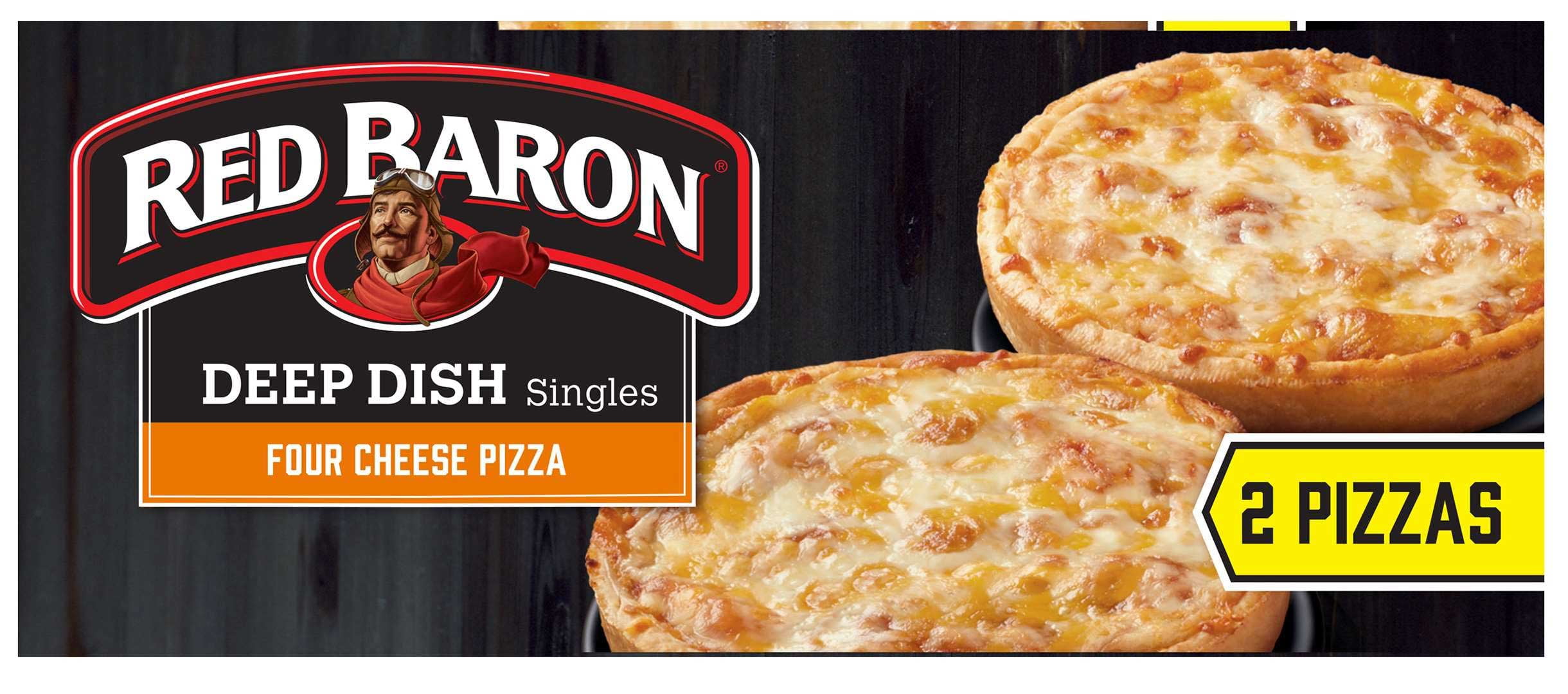 Red Baron Single 4 Cheese Deep Dish Pizza, 5 inch - 12 per case.