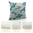 thumbnail image 4 of COMIO  Decorative Square Throw Pillow Covers Cushion Case, Dolphin Fish Soft Pillowcase Pillow Sham Protector for Bed Sofa Couch Home Decor, 4 of 5