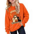 thumbnail image 4 of Venzia Women Cute Fall Sweatshirt, Retro Pumpkin Black Cat Cartoon Graphic Crewneck Casual Autumn Pullover Top, 4 of 6