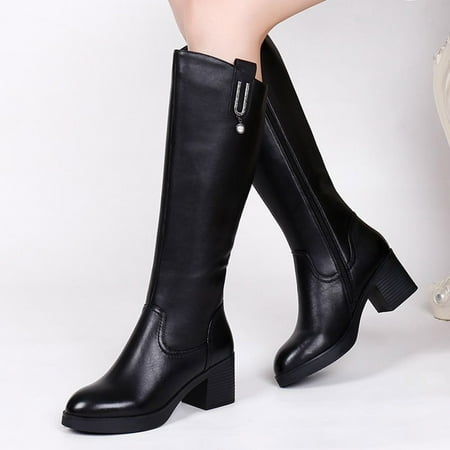 

Fashion Autumn And Winter Women Ankle Boots Flat Bottom Wedge Heel Round Toe Solid Color Side Zipper Rhinestone Comfortable Casu