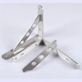 thumbnail image 3 of 2PCS Solid Stainless Steel Shelf Bracket 90 Degree Angle Decorative Corner Brace Wall Mounted Shelf Supporter Wall Hanging Bookshelf Bracket Frame With Screws 200X140MM, 3 of 5