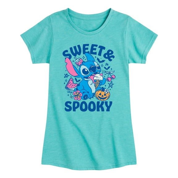 Lilo & Stitch - Sweet and Spooky Stitch - Youth Girls Fitted Short Sleeve T-Shirt