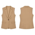 thumbnail image 4 of Women's Sleeveless Summer Vest Blazer Lightweight Breathable Fashion Vests Casual Work Office Blazers with Pockets, 4 of 8