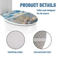 thumbnail image 6 of ZIATUBLE Sea Beach Toilet Lid Cover Shells Elasticated Toilet Cover for Bathroom Starfish Round Toilet Lid Covers Washable Toilet Seat Cover Soft Anti-slip Cover Home Indoor Decor, 6 of 6