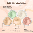 thumbnail image 3 of 5pc KIT Mineral Makeup Bare Face Set Full Coverage Concealer Blush Foundation Illuminating Powder (Fair Shade 2), 3 of 7