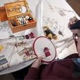 thumbnail image 4 of Wooden Sewing Basket/sewing Box With Sewing Kit Accessories - Box For Organizer With Wooden Storage, 4 of 5