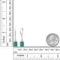 thumbnail image 2 of Gem Stone King 925 Sterling Silver Green Malachite White Moissanite and White Topaz Dangle Earrings for Women (7.68 Cttw, Gemstone Birthstone, Emerald Cut 9X7MM), 2 of 4
