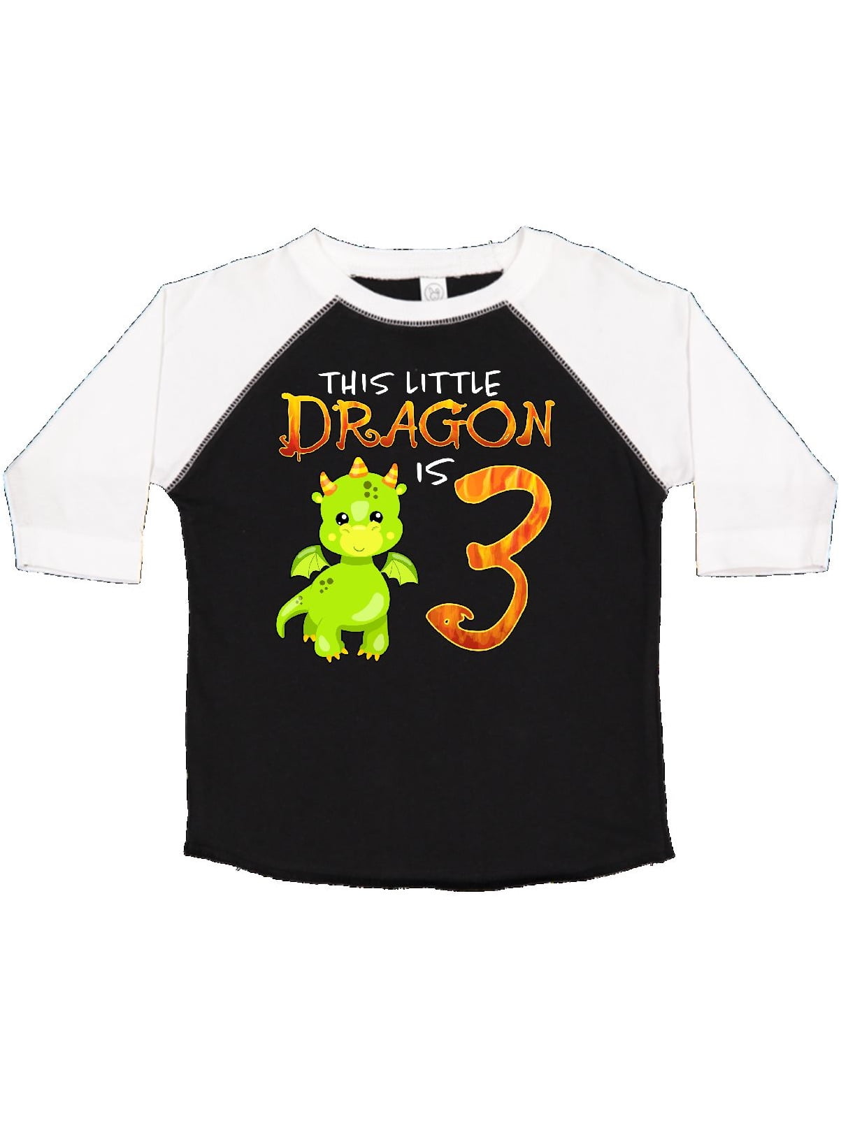 inktastic 3rd Birthday Outfit Girl Dragon Toddler T-Shirt