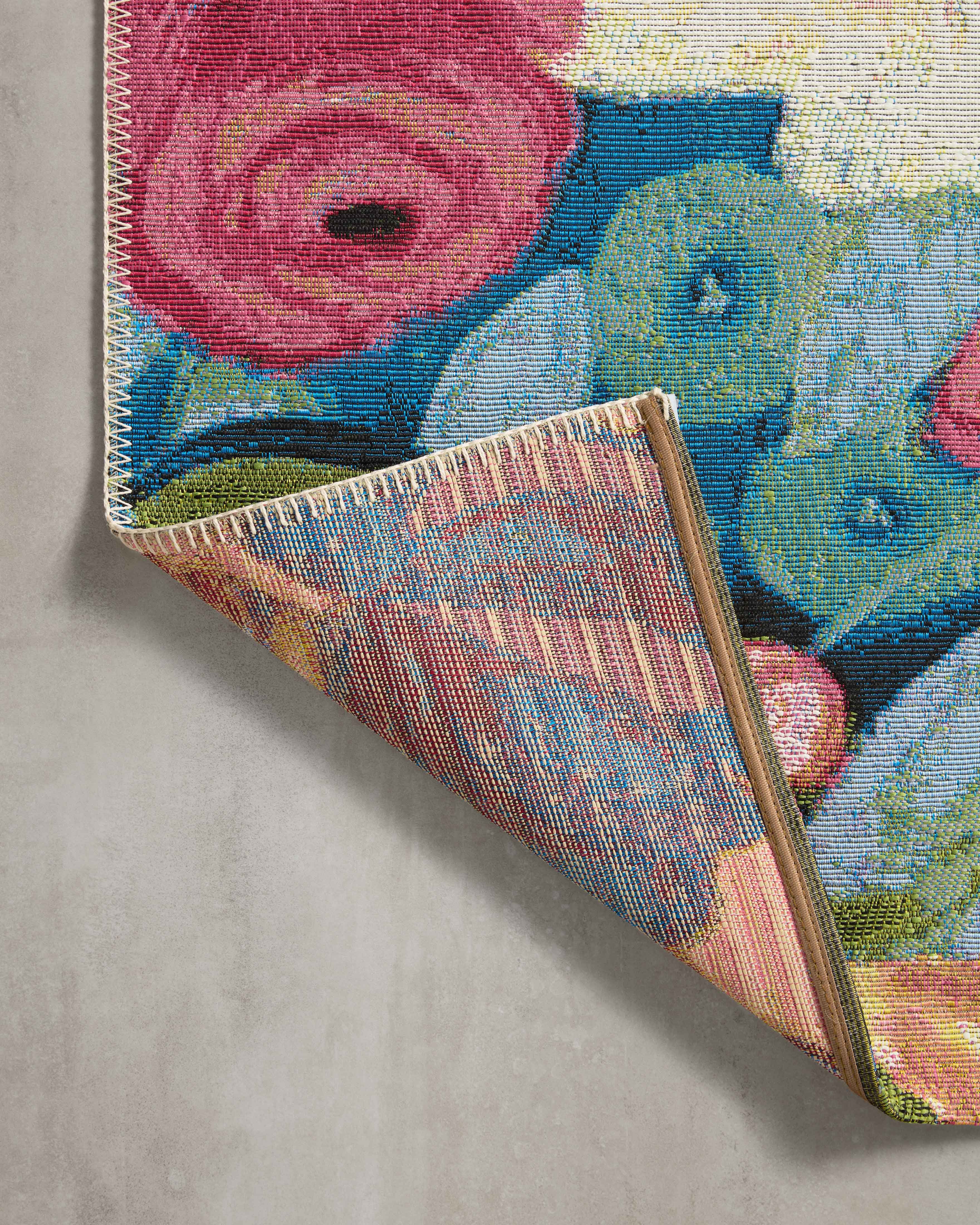 Loloi Botanical Navy / Multi 18" x 18" Sample Area Rug
