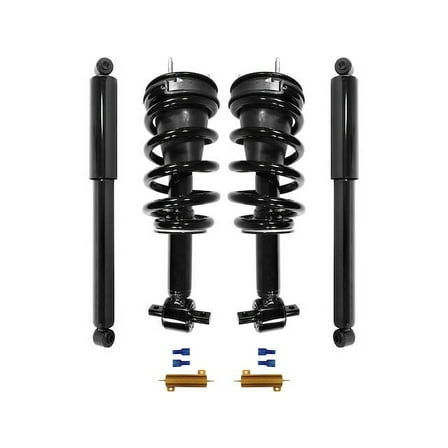 Front and Rear Air Spring to Coil Spring Conversion Kit - Compatible with 2007 - 2014 Chevy Suburban 1500 2008 2009 2010 2011 2012 2013