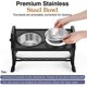 thumbnail image 3 of Cuencos ajustables para perros y gatos, cuencos elevados de acero inoxidable con 2 cuencos para perros pequeños y medianos Feliz Sencillez, 3 of 5