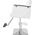 thumbnail image 3 of Sillon Silla Barberia Estetica Cuadrada 360° Moderna Blanca, 3 of 5