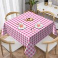 thumbnail image 6 of Square Tablecloth 52 x 52 Inch, Pink Buffalo Plaid Square Tablecloths Waterproof Stain Resistant Tabletop Cover Fabric Table Cloth for Restaurant, Picnic, Indoor and Outdoor Dining, 6 of 8
