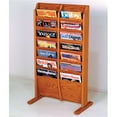 thumbnail image 1 of Wooden Mallet MR14-FSBL Cascade Free Standing 14 Pocket Magazine Rack - Black, Light Oak & Medium Oak, 1 of 1