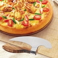 thumbnail image 3 of Cortador de Pizza Vikingo ANGGREK Hacha de Corte de Acero Inoxidable Mango de Madera, 3 of 7