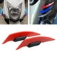 thumbnail image 3 of 2 alerones laterales para carenado de motocicleta, aptos para la mayoría de scooters y motocicletas. Rojo, 3 of 9