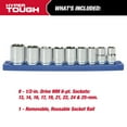 thumbnail image 6 of Hyper Tough 21-Piece 1/2-inch Drive Ratchet and Socket Set (SAE and mm), 6 of 15