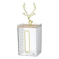 thumbnail image 3 of Wall Mounted Tissue Box Holder Tissue Dispenser Box Cover Desktop Table Facial Tissue Box Tissue Storage Box for Bedroom Night Stand Kitchen Transparent Elk, 3 of 7