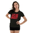 thumbnail image 3 of No Meat Vegetarian Vegan Cute Veggie Womens Slim Fit Graphic Tee Brisco Brands S, 3 of 5