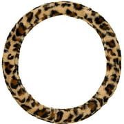 Bell Automotive Leopard Print Steering Wheel Cover: HyperFlex Core For Easy Install, Fits 14.5" - 15.5", Fluffy