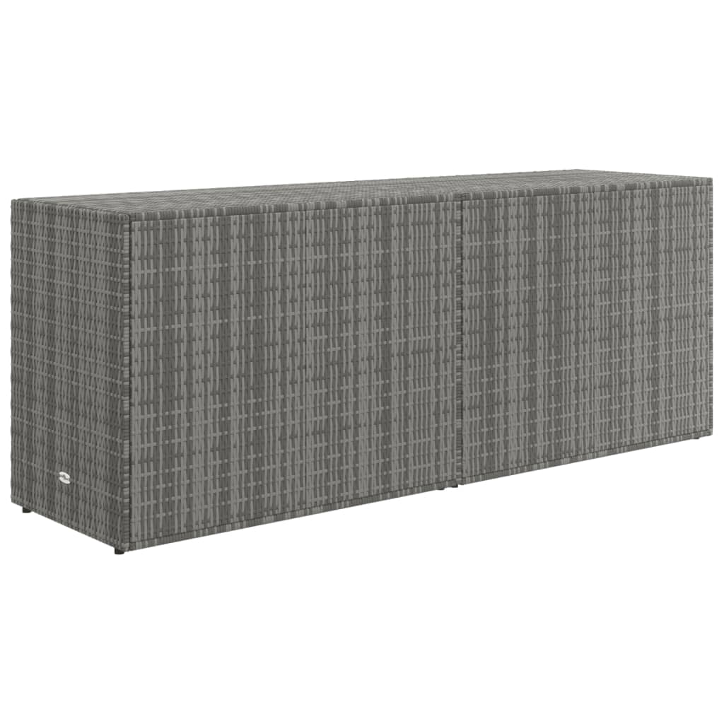 vidaXL Garden Storage Cabinet Gray 78"x21.9"x31.5" Poly Rattan
