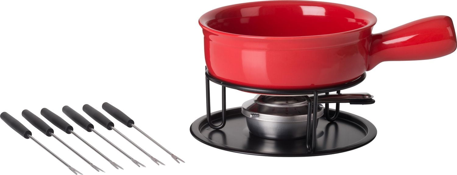 CARDINAL CHEESE FONDUE SET RED