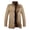 Khaki, variant on Fashion Winter Jacket Men'S Solid Color Zipper Button Long Sleeved Hooded Casual Jacket/Coat Olive Green