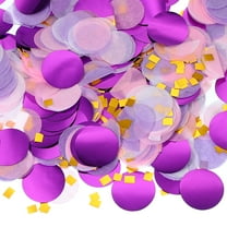 Uxcell Round Tissue Paper Confetti 19 Inch, Table Wedding Confetti Circle Dots(1.76 oz),Purple/Pink