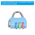 thumbnail image 4 of 3 Digit Combination Padlock 1.6Ft Security Cable Bike Chain Lock, Blue 1 Set, 4 of 7