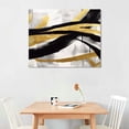thumbnail image 2 of COMIO Abstract Canvas Prints Black And White Wall Art Pictures for Wall Decoration Gold Posters Graffiti Artwork Decor for Bedroom Dinning Room Home Office Kitchen, 2 of 4