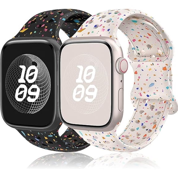 Sport Band for Apple Watch Bands Series 11 10 9 8 7 6 5 4 3 SE Ultra/3/2 Men Women,Recycled Plastic-Soft Breathable Silicone Strap for Nike iWatch Band 40mm 42mm 41mm 46mm 44mm 45mm 38mm 49mm,SE/3/2