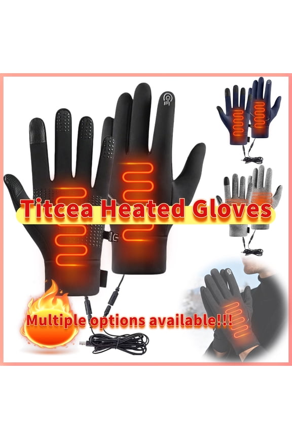 Heated Gloves for Men Women, Winter Rechargeable Electric USB Mitten Hand Warmer Touchscreen Gloves Waterproof Touch Thermal Insulated Heated Gloves for Driving Skiing Hiking Cycling