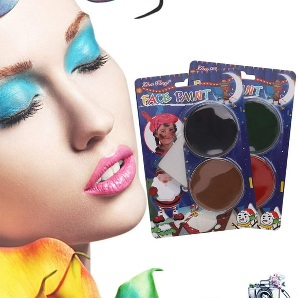 4 Colors Face Paint Kit Face Painting Palette Colorful Makeup Face Paint Body Paint Set Leakproof Dry Glitters Safe Cosplay Makeup Kit, Face Paints for Kids Adults