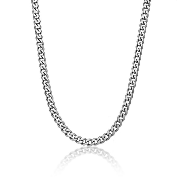 Metro Jewelry Stainless Steel 8 MM Curb Chain Necklace for Men 20 Inch Long with Extender with Fold-Over Clasp