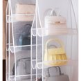 thumbnail image 5 of Holloyiver 6 Pockets Hanging Purse Handbag Organizer, Clear Hanging Shelf Bag Collection Storage Holder, Purse Bag Wardrobe Closet Space Saving Organizers, 5 of 7