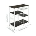 thumbnail image 3 of Tcbosik Kitchen Storage Rack Baker's Rack Utility Storage Shelf Microwave Stand Table Spice Rack Condiment Holder Workstation, Dark Brown, 3 of 10