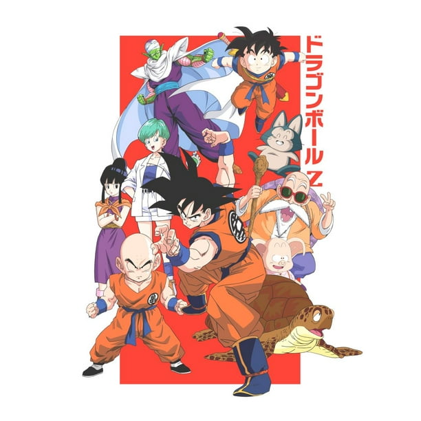 Dragon Ball Z Classic Character Group White Graphic Tee - 4XLB
