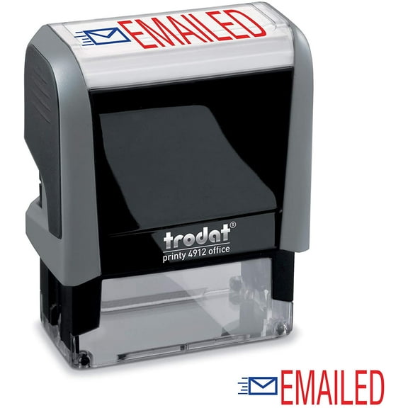 E-MAILED Trodat Printy 4912 Self-Inking Two Color Stock Message Stamp