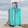 thumbnail image 7 of Naloa Turquoise Wooden2 Elastic Suitcase Protector, Travel Suitcase Protector Cover Fits 18-32in Suitcase(No luggage included)-X-Large, 7 of 7
