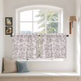 thumbnail image 3 of Farmhouse Flower Tier Curtains, Botanical Vintage Purple Leaf Plant Light Filtering Kitchen Curtains, 2Pcs Rod Pocket Half Window Treatments Panels for Sink Cafe Cabinet Camper 27.5x24 Inches, 3 of 9