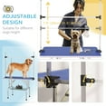 thumbnail image 3 of Table de Toilettage pour Chien Réglable avec 2 Élingues de Sécurité, Panier de Rangement, Bleu, 3 of 6