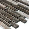 thumbnail image 2 of The Tile Life Cosmos Brick 12" x 12" Brown Glass Mosaic Wall Tile, 1 Sheet, 2 of 3