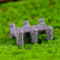 thumbnail image 4 of Ounissouiy Decoración puente de madera Micro resina ornamento Retro hecho a mano paisaje bonsái Ganiture sintético autoensamblaje jardín hogar Decoración del hogar, 4 of 6
