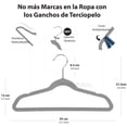 thumbnail image 2 of MAGMALIFE 50 Ganchos de Terciopelo para Ropa Infantil, Gancho Plateado Giratorio de 360 Grados, Adecuado para Todo Tipo de Ropa, Antideslizante, 35 cm de Largo (Gris), 2 of 8