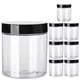 thumbnail image 1 of WORGEOUS 8 PCS redondo de crema transparente recipiente de crema ancha tarros de recipiente de recipiente de crema de plástico con tapas, 1 of 8