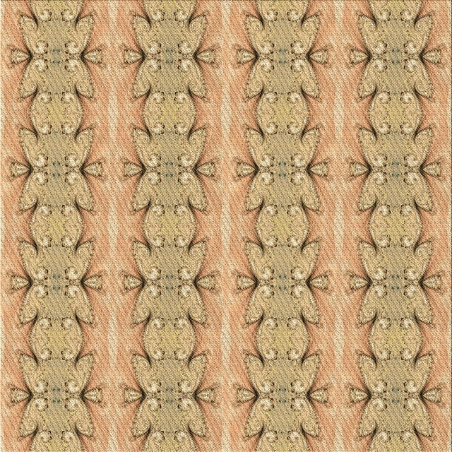 Ahgly Company Tapis d'Intérieur Lavables en Machine, Carrés, Chromés Or Jaune, 7'