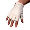 thumbnail image 3 of vnanda Everyday Wear Gloves 1 Pair Faux Leather Gloves Half Fingers Waterproof Adjustable Wrist Solid Color Unisex Driving Outdoor Sports Halloween Gloves, 3 of 8