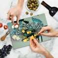 thumbnail image 5 of Queen Cutting Board, Design Arms Shield with Crown Wings and Victorian Floral Elements Imperial, Decorative Tempered Glass Cutting and Serving Board, Small Size, Multicolor, by Ambesonne, 5 of 5